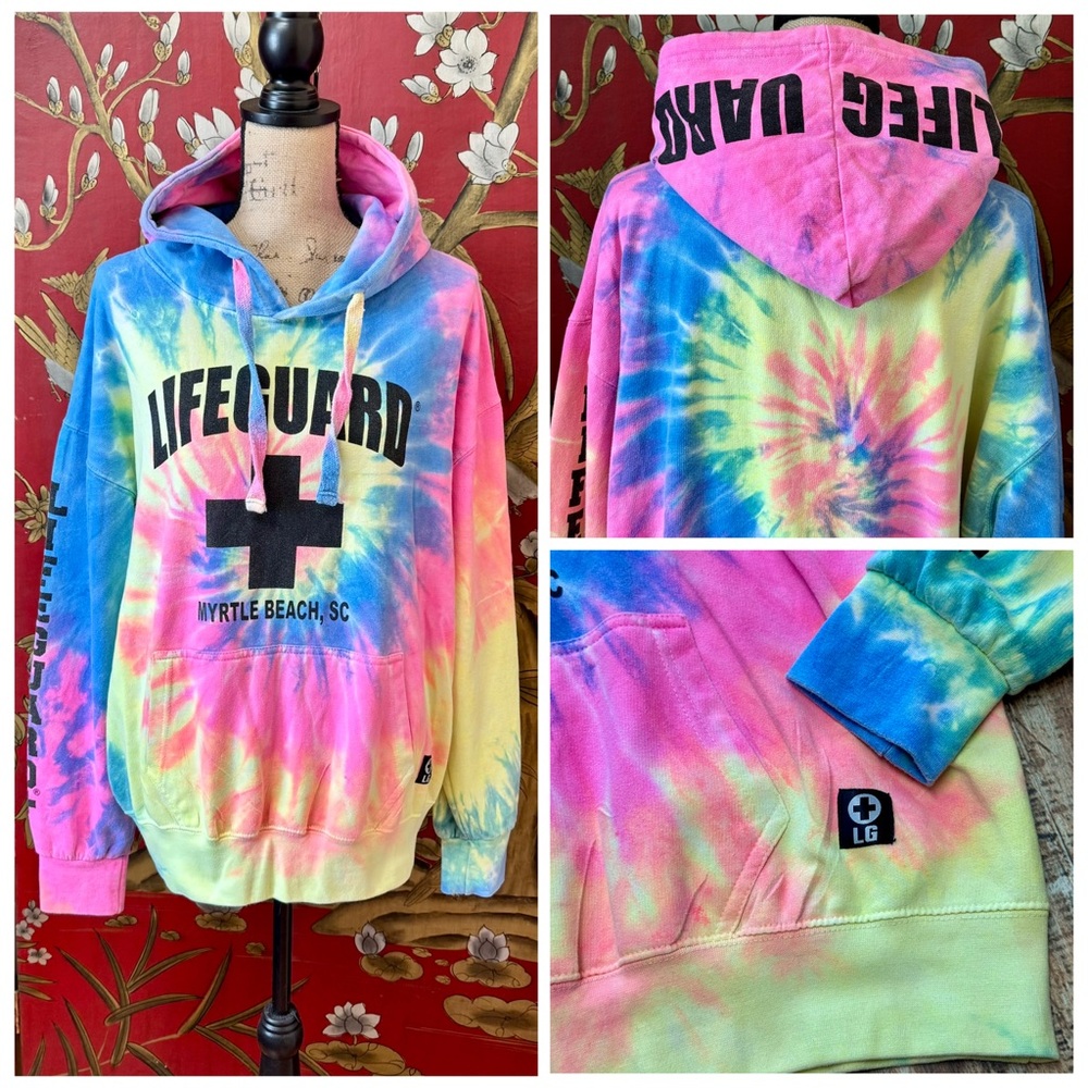 Women’s Tie-Dye Lifeguard Hoodie | #W3